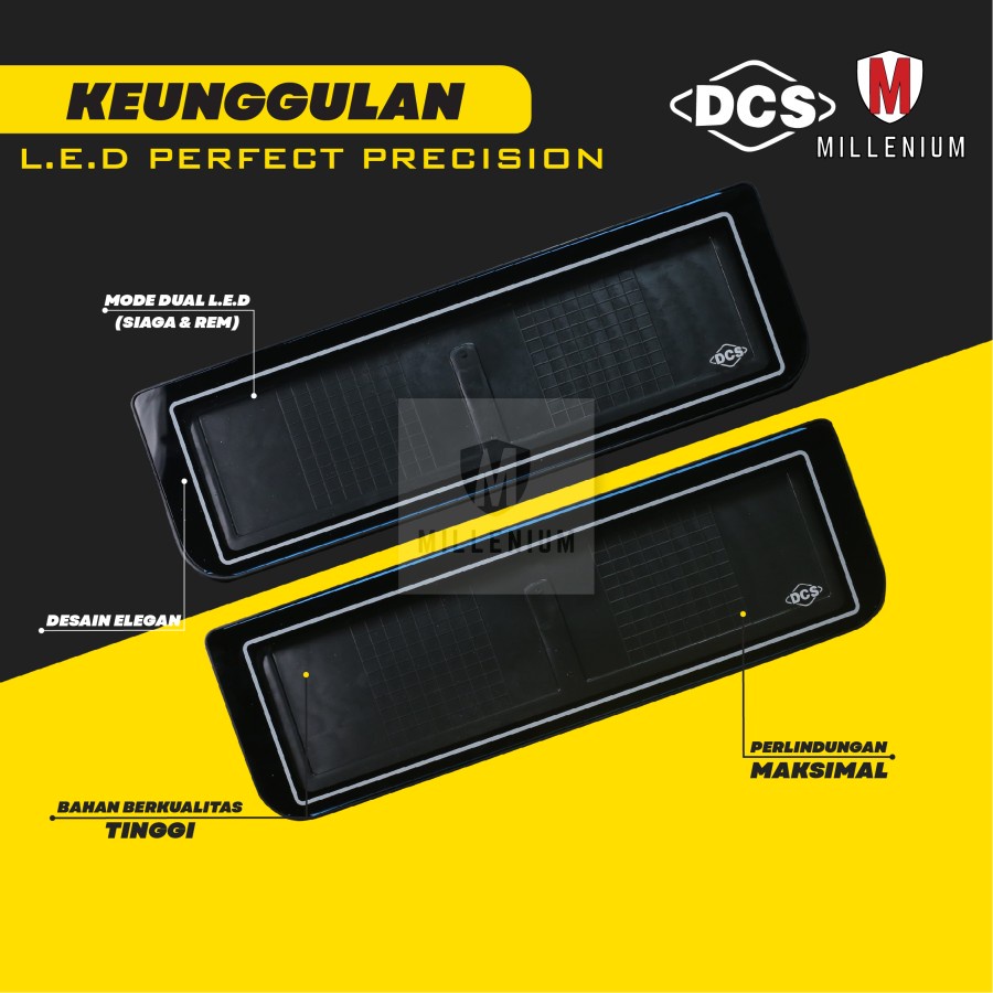 BREKET / DUDUKAN / COVER PLAT NOMOR MOBIL AKRILIK LAMPU LED 46CM DCS