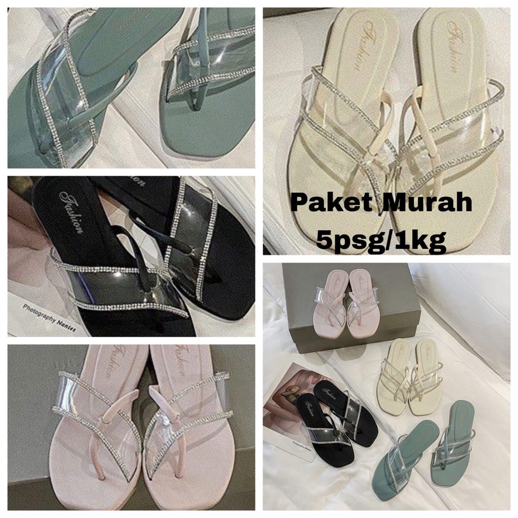 PAKET MURAH 5 PASANG/1KG SANDAL WANITA F8