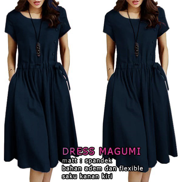 PIK - Dress Magumi L, XL, XXL, 3XL / Pakaian Wanita/ Fashion Wanita/ Dress Wanita Jumbo