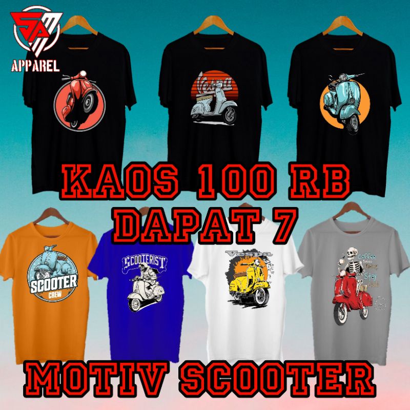 Kaos Motiv Scooter 100rb dapat 7