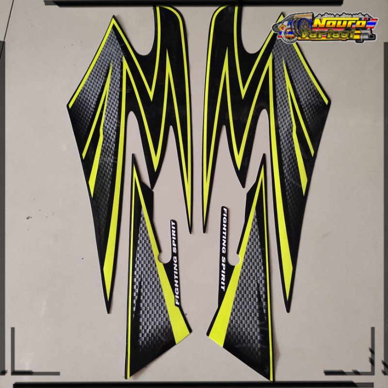 Striping Yamaha RX king 2003 kuning stabilo stiker list body variasi kualitas terbaik
