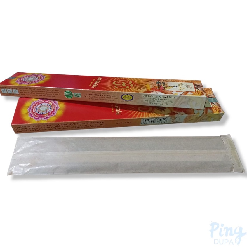 Dupa Hio Om Shanthi by Flute Masala High Quality Incense dari India isi 12 Batang Recta Kemasan Kotak Exclusive