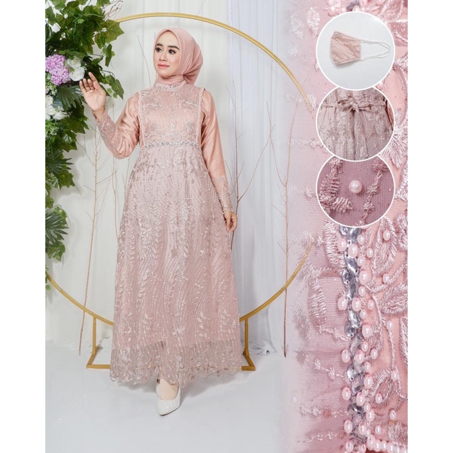 ALYA DRESS/GAMIS ALYA/GAMIS PESTA TERBARU/GAMIS TULLE PALING LARIS