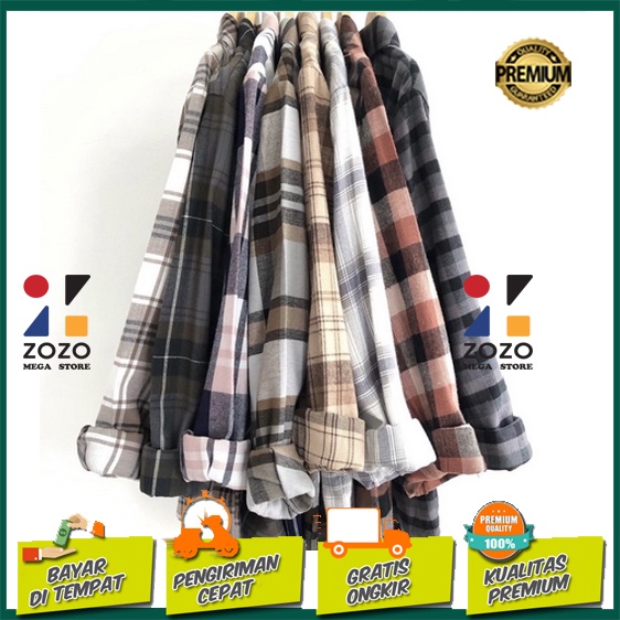 KEMEJA FLANEL WANITA KEMEJA KOTAK KOTAK KASUAL WANITA