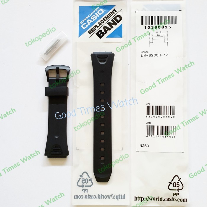 STRAP CASIO LW-S200H-1A LW S200H LW S200 CASIO ORIGINAL