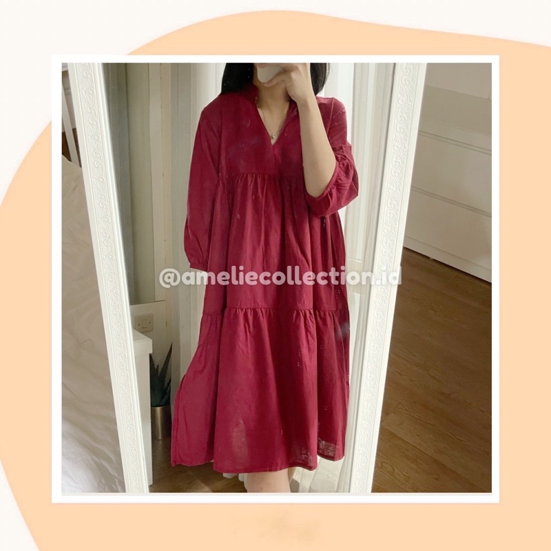 MORA DRESS - dress linen bumil friendly