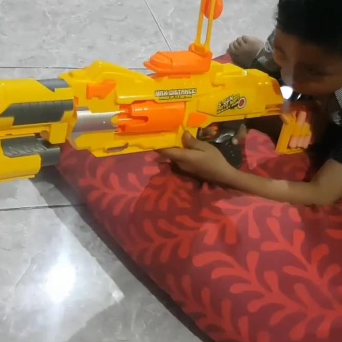 Nerf asli murah semi auto 7006 sniper pistol tembakan peluru busa soft ---NEW---