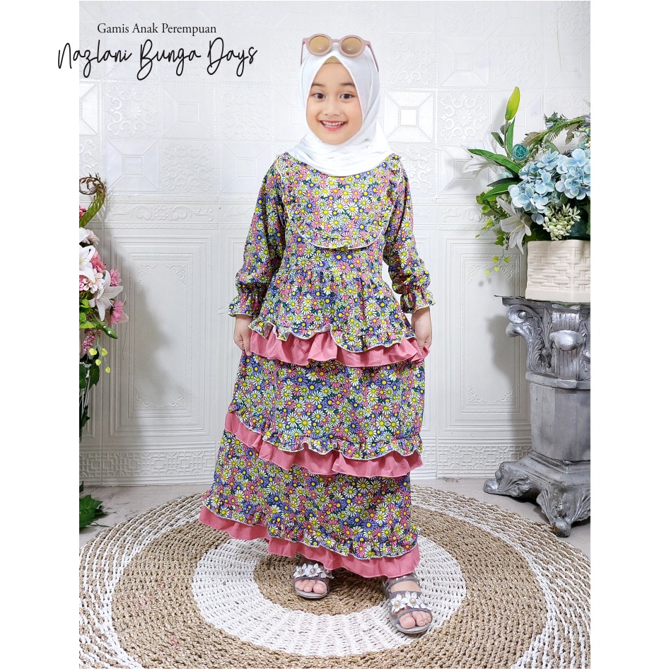 Gamis Anak Perempuan Nazlani Bunga Days CKids