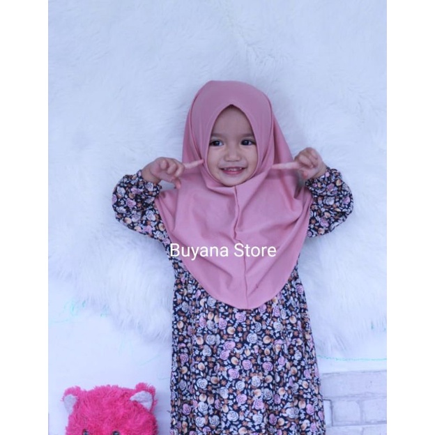 Hijab Bergo Instan Malay Jersey Anak