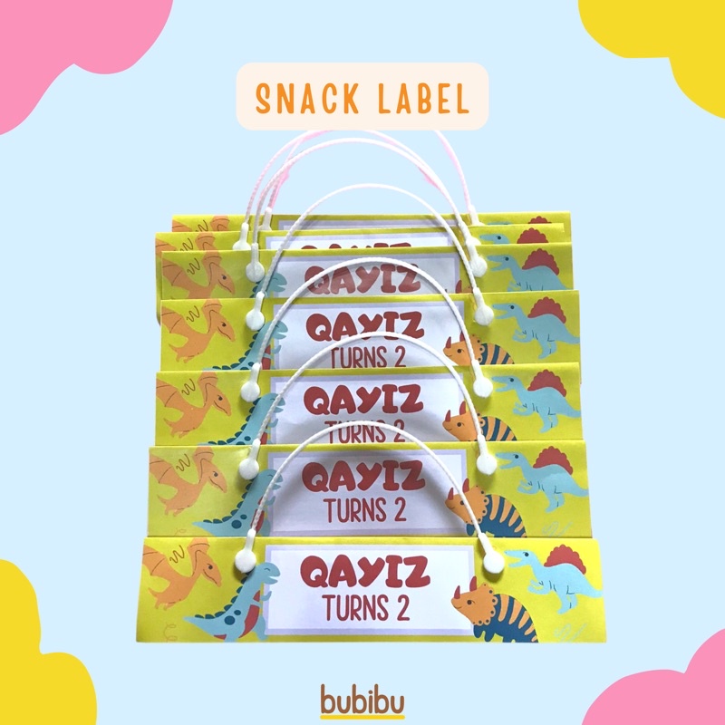 

LABEL SNACK + KANTONG PLASTIK + GANTUNGAN | LABEL SNACK ULANG TAHUN LEBARAN IDUL FITRI | LABEL TAG SNACK BAG TAG HANG TAG