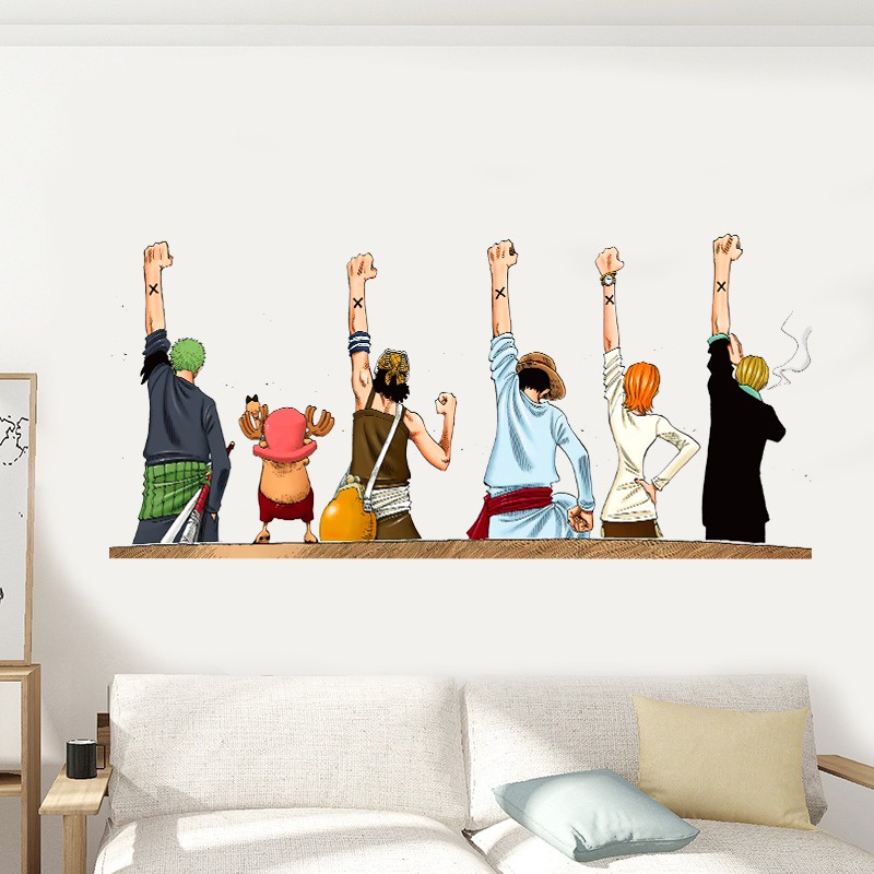 WALLSTIKER WALLSTICKER WALL STICKER STIKER DINDING ANIME ANIMASI FIGURE KARTUN ONEPIECE WALLPAPER ONE PIECE SANJI ZORO LUFFY NAMI WANTED WALSTICKER WALSTIKER PAPER TEMBOK WALLPEPER KARAKTER DEKORASI RUANG TAMU KAMAR TIDUK ANAK @banyak