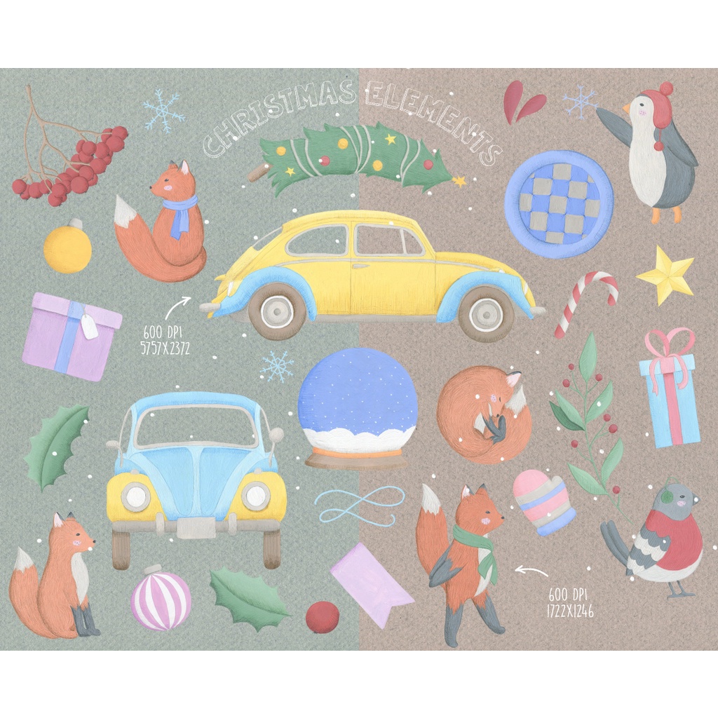 Christmas Gouache Collection