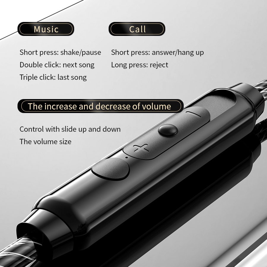 Qkz SK9 Super Bass Earphone HiFi Stereo Headphone Kabel Dengan Mikrofon Musisi Audio Return Earbuds Sport Headset