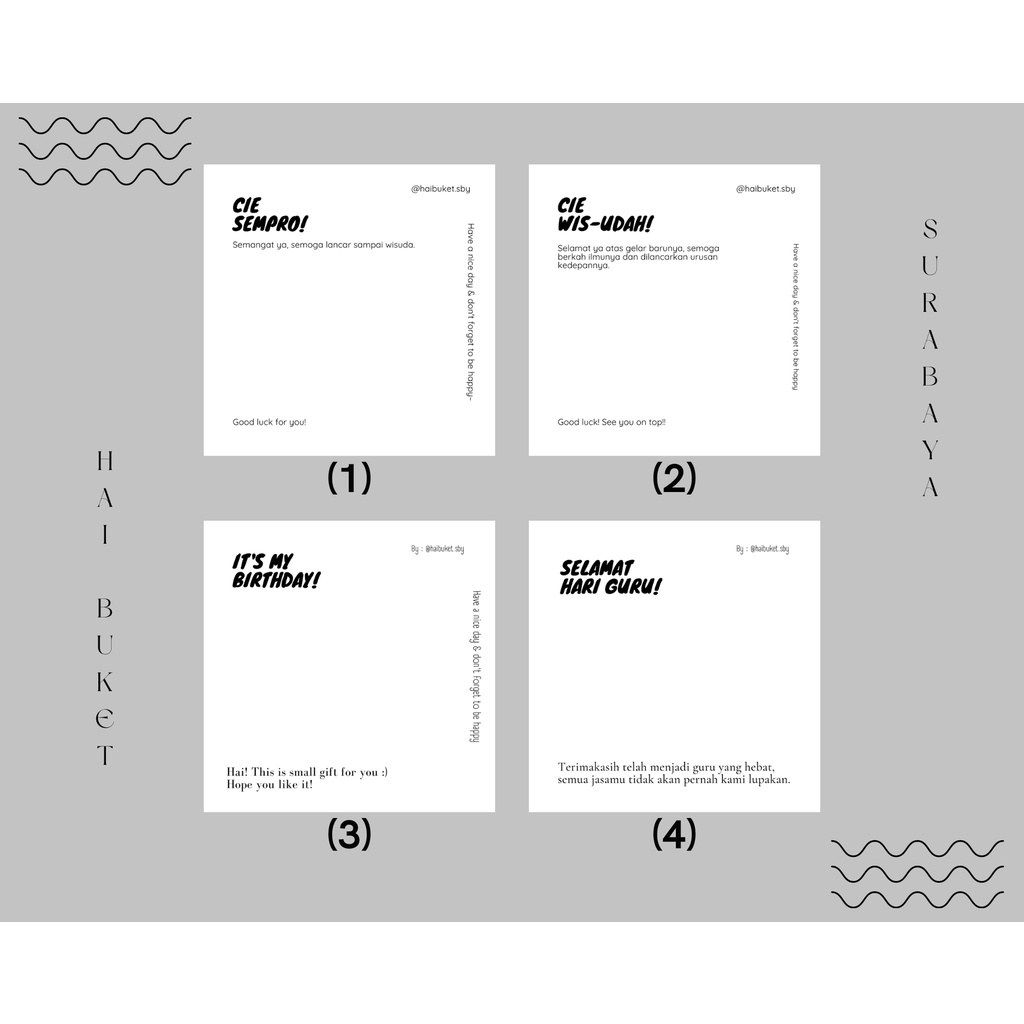 

1 PACK kertas alas & plastik untuk mini gift gemes