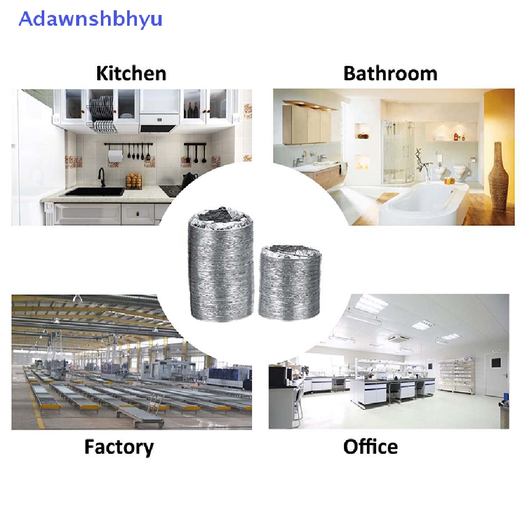 Pipa Ventilator Adhyu 4inch Tabung Aluminium Selang Ventilasi Udara Flexible Exhaust Duct2M ID