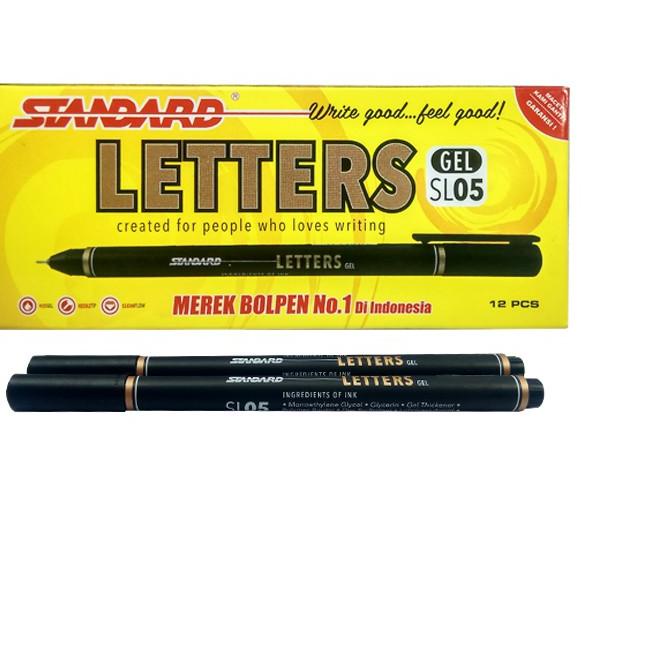 

Trendy Standard Pen - Letters SL05 Black / Tinta Warna Hitam Isi 12 pcs ( Pulpen, Pena, Ballpoint )