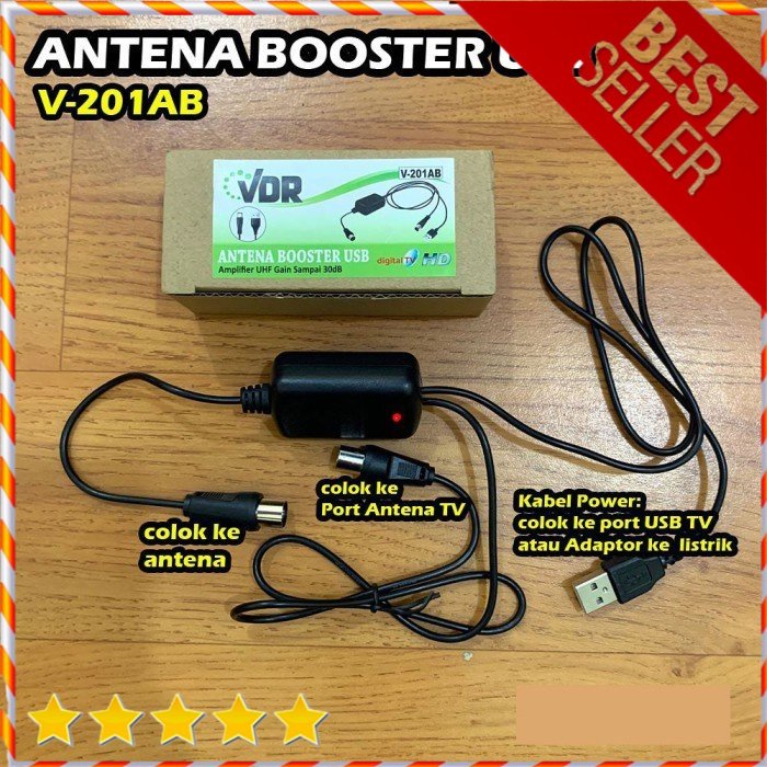 Jual Antena Booster USB Amplifier UHF Penguat Sinyal Antenna TV Murah ...