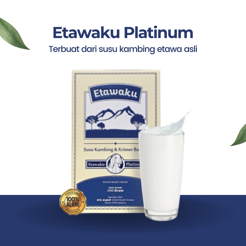 

Etawaku Platinum Makassar - Susu Kambing - 100% ORI - Melegakan Penafasan - Baik untuk mengatasi ASMA - Gangguan Pernapasan dan Paru Kotor - BPOM - Bisa COD - Netto 200 gram