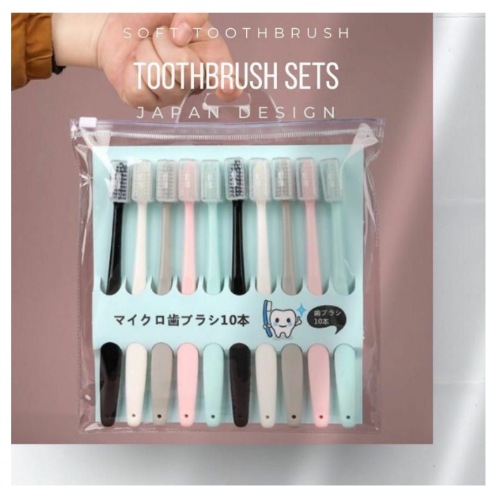Sikat Gigi Dewasa 1 SET ISI 10 PCS Sikat gigi H28 Bahan Lembut Toothbrush Double Care Sensitive