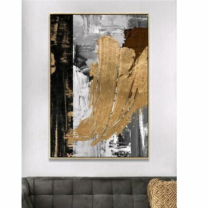 Lukisan Abstrak Dinding Ruang Tamu besar 120 x 80  Plus Frame