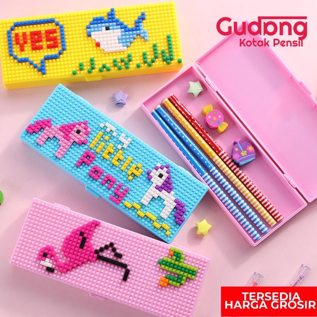 

KOTAK PENSIL LEGO TEMPAT PENSIL ANAK Sekolah Lucu Motif