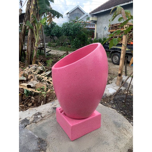 Bak mandi teraso miring warna pink 50*70
