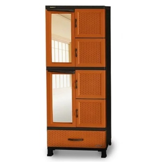 Lemari plastik Napolly tahap cermin// Napolly CRS 52C Lemari Pakaian Plastik with Cermin//Lemari pla