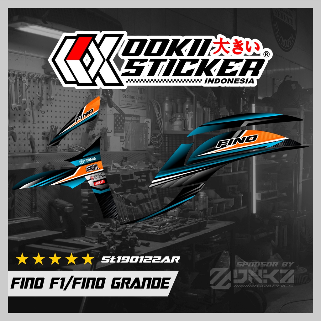 Stiker Fino FI  Grande 125 Decal Striping Fino FI  Grande 125 Premium ST190122 OOKII