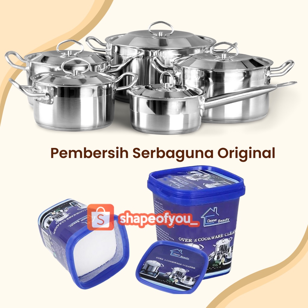 Korean Cleaner Beauty Krim Cream Pembersih Cookware Kerak Kotoran Stainless Steel Panci Teflon Noda Gosong Hangus Kran Wastafel