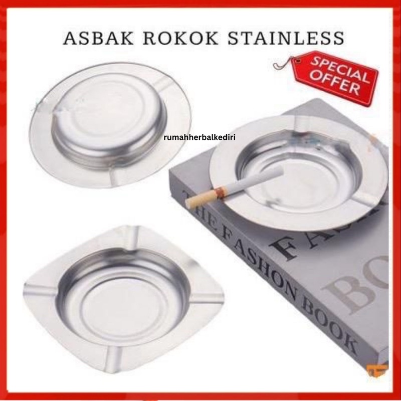 ASBAK ROKOK STAINLESS STEEL / ASBAK SENG BULAT TEMPAT ASBAK ROKOK / MANGKOK ASBAK ROKOK MURAH