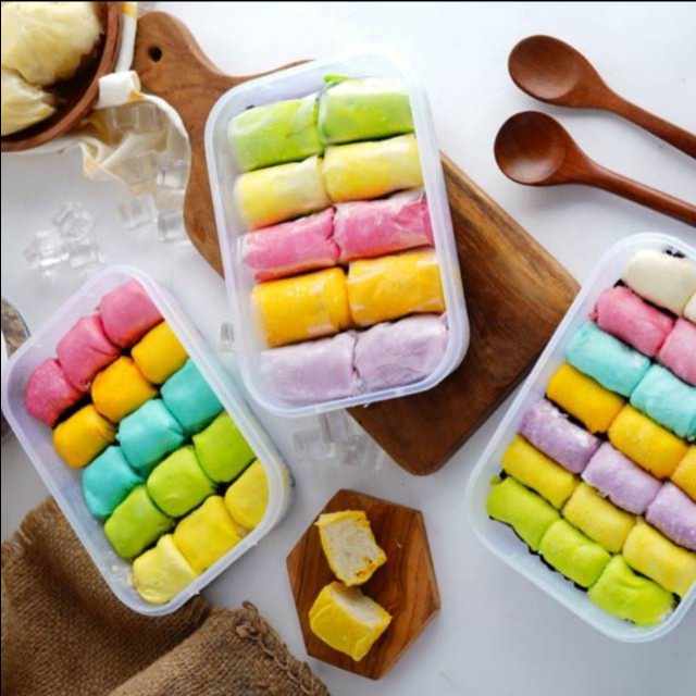 

Pancake Durian Rainbow Medan | Pancake Durian Premium Medan isi (21/15/10) Pancake Duren Asli Medan with Cream