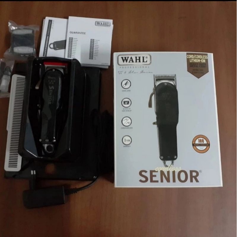 Wahl Senior Cordless 5-Star Clipper - Pencukur Rambut Nirkabel Hitam