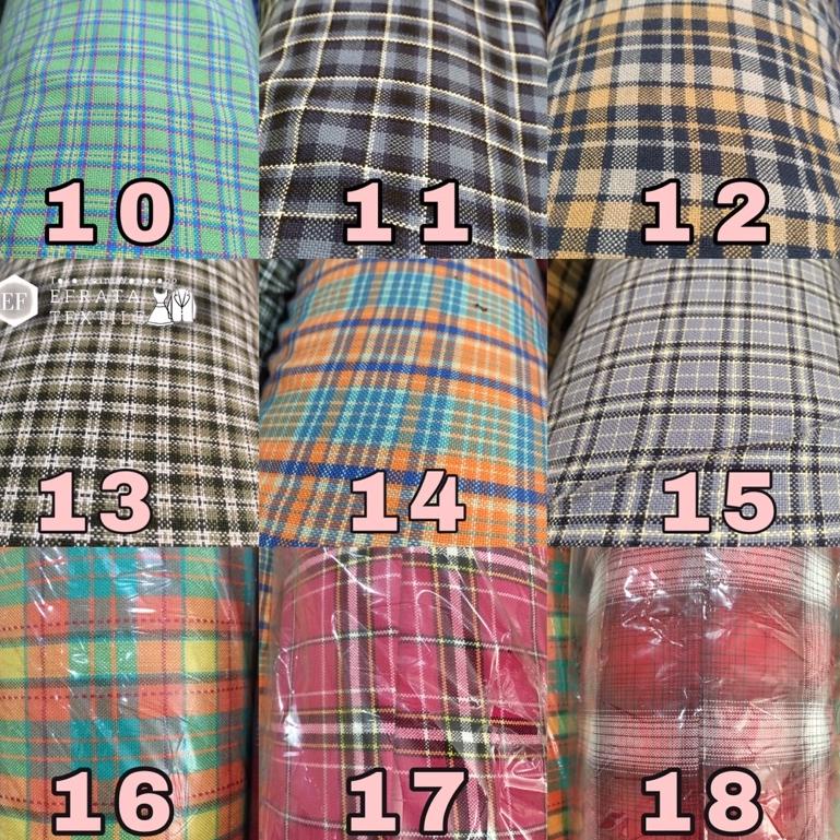 J(32♫♪) KAIN KATUN KOTAK KOTAK SERAGAM SMP SD SMA amanah