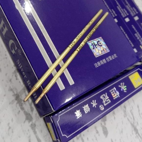 

ァ YHG Pen Silver for Leather Refill Pulpen Silver Pola Kulit (Bundle 10pcs) ぃ