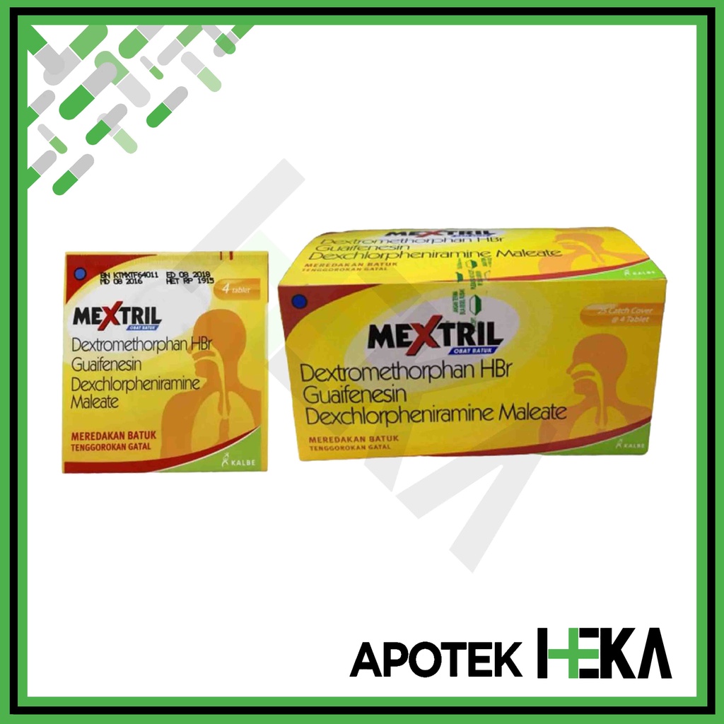 Mextril Obat Batuk Box isi 25x4 Tablet - Batuk Tenggorokan Gatal (SEMARANG)