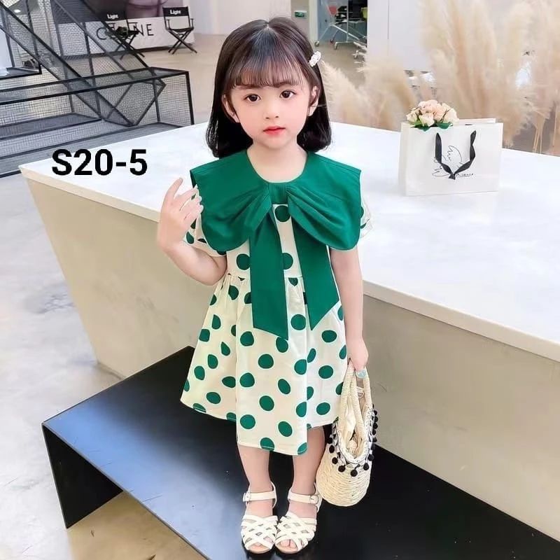 Dress Import Anak Polkadot