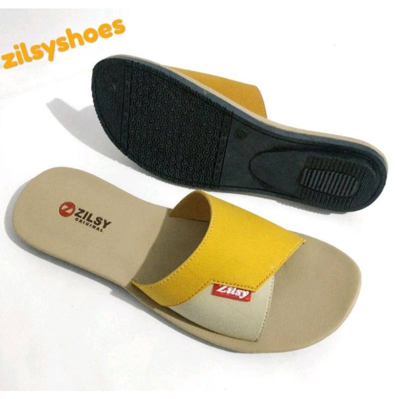PREMIUM SANDAL ZILSY SELOP WANITA SANDAL KARET WANITA NON SLIP BISA COD