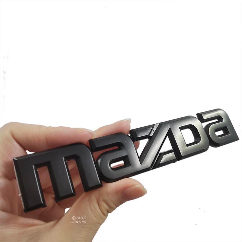 1x ABS Chrome/Hitam/Serat Karbon ABS Huruf MAZDA Logo Mobil Auto Bagasi Belakang Emblem Stiker Badge Decal Pengganti MAZDA