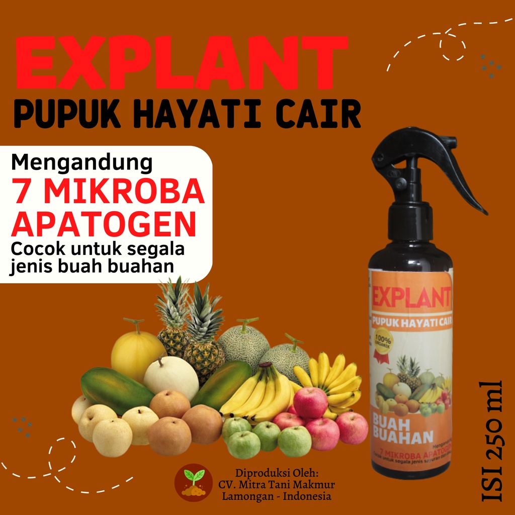 EXPLANT Pupuk Hayati Cair Spray Untuk Segala jenis Buah buahan - Pupuk Cair 500 ml - Pupuk Terbaik -