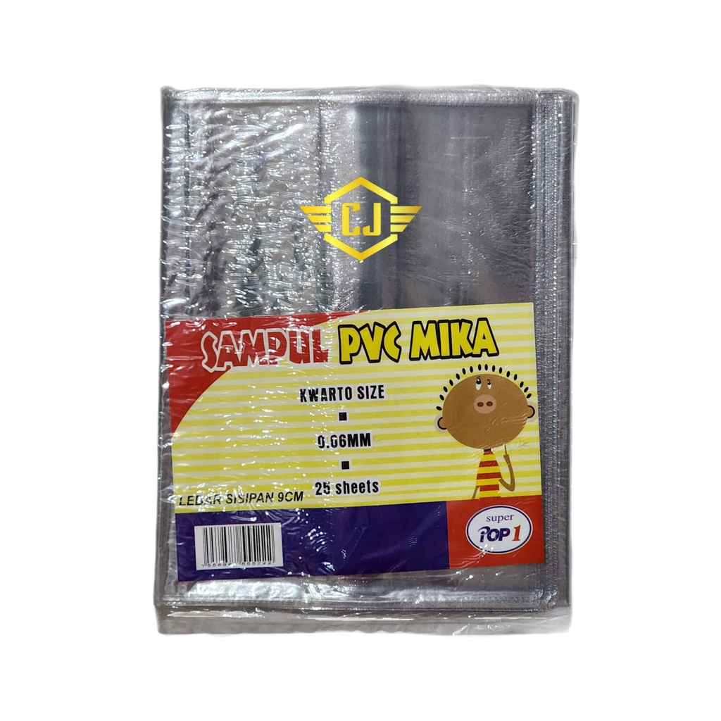 [25 Lbr] Plastik Sampul Buku PVC Mika Kwarto 0.06 mm