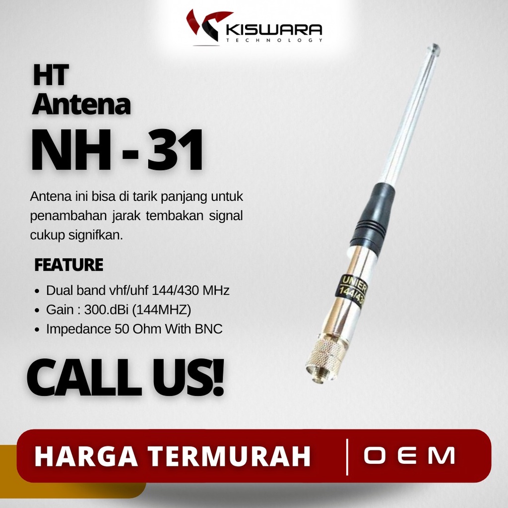 Antena HT NH 31 SMA-F 144-430 MHz Dual Band KiswaraBandung