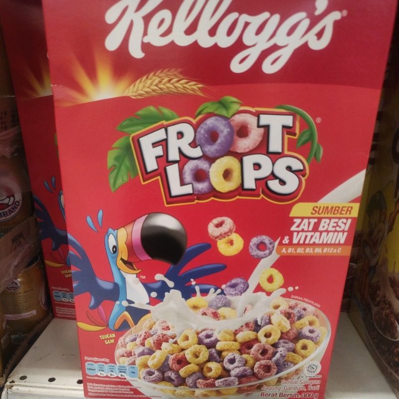 

Kellogg's Froot Loops sereal sarapan 300g