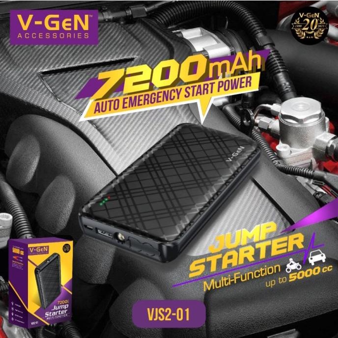 V-Gen Car Jumper Starter Powerbank 7200 Mah