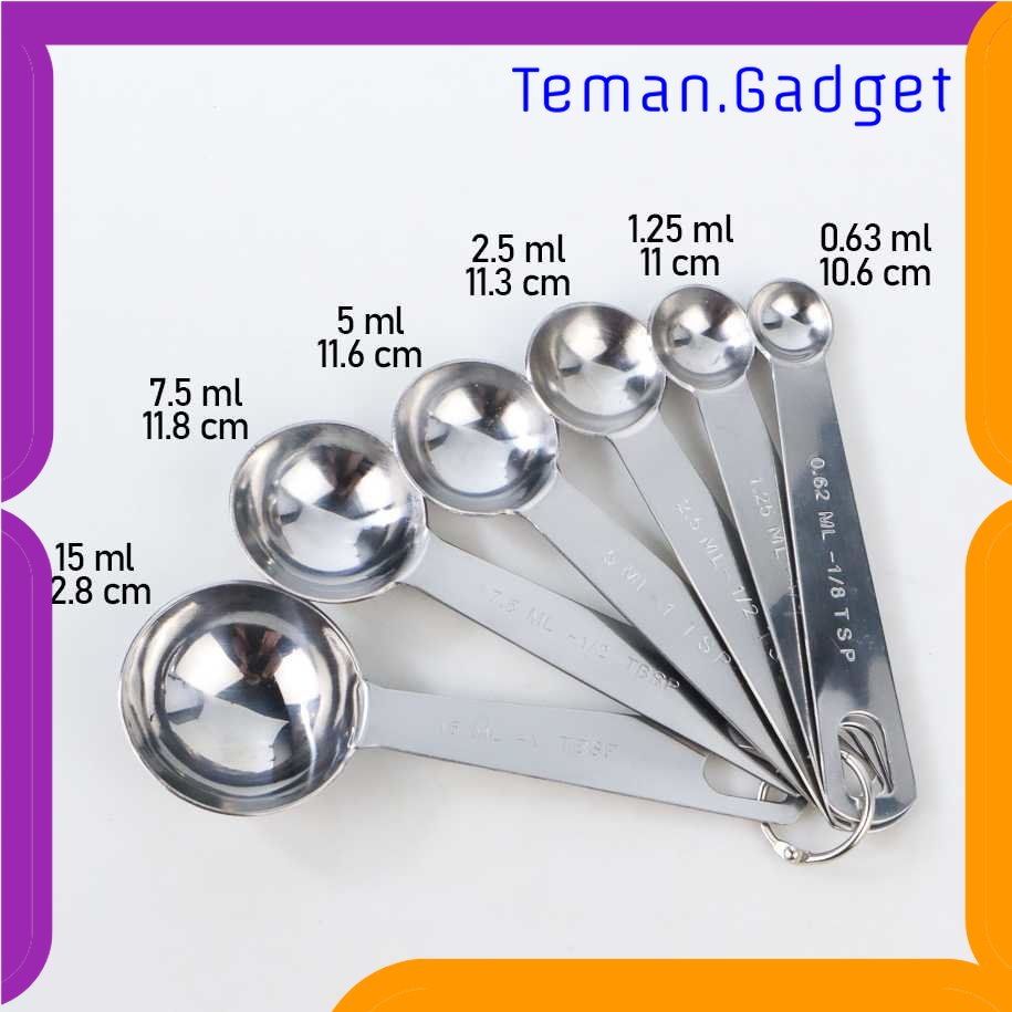 TG - DPR HOOMIN Sendok Takar Ukur Measurement Spoon Stainless Steel 6 PCS - 16752