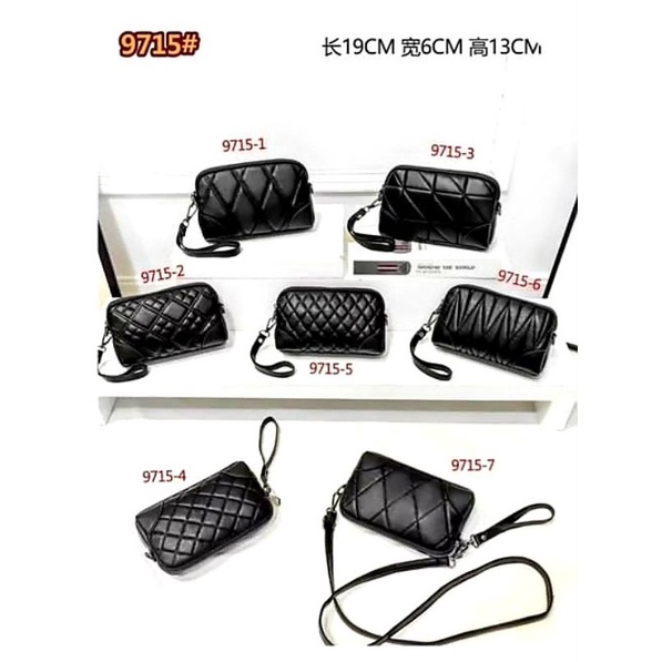 TAS FASHION HITAM/SLINGBAG FASHION ALL BLACK IMPORT