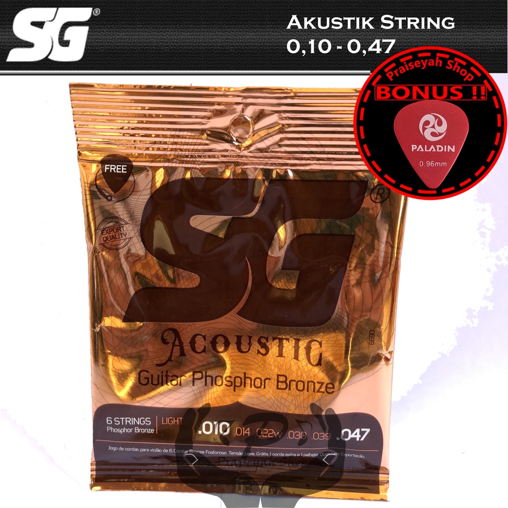 Senar Gitar Akustik String 010 SG Original Phosphor Bronze 011