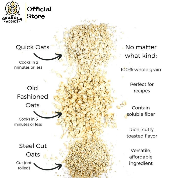 

Grosiran Murah Granola Addict - Quick Rolled Oat / Gandum Instant 1KG ..,,.,,.,