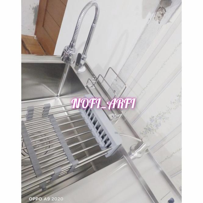 Terlaris Bak Cuci Piring Portable/Wastafel 85 Cm/Kitchen Sink Kaki Rak