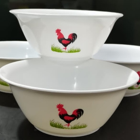 Mangkok - Plastik - Ayam Jago / MANGKOK - MIE AYAM - BASO - KUAH - LOGO AYAM JAGO