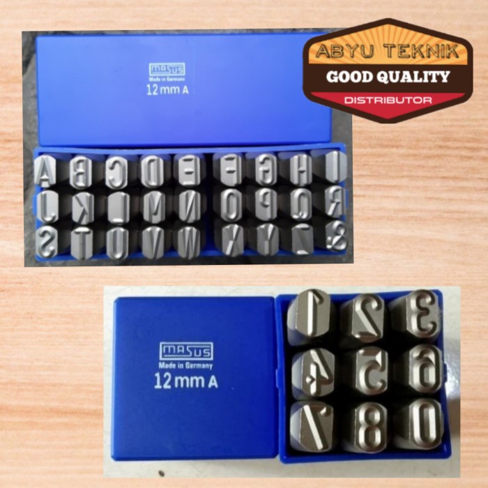 

Stm Huruf Dan Angka Ketok 12Mm Lengkap Merek Masus Germany Heavy Duty Ori